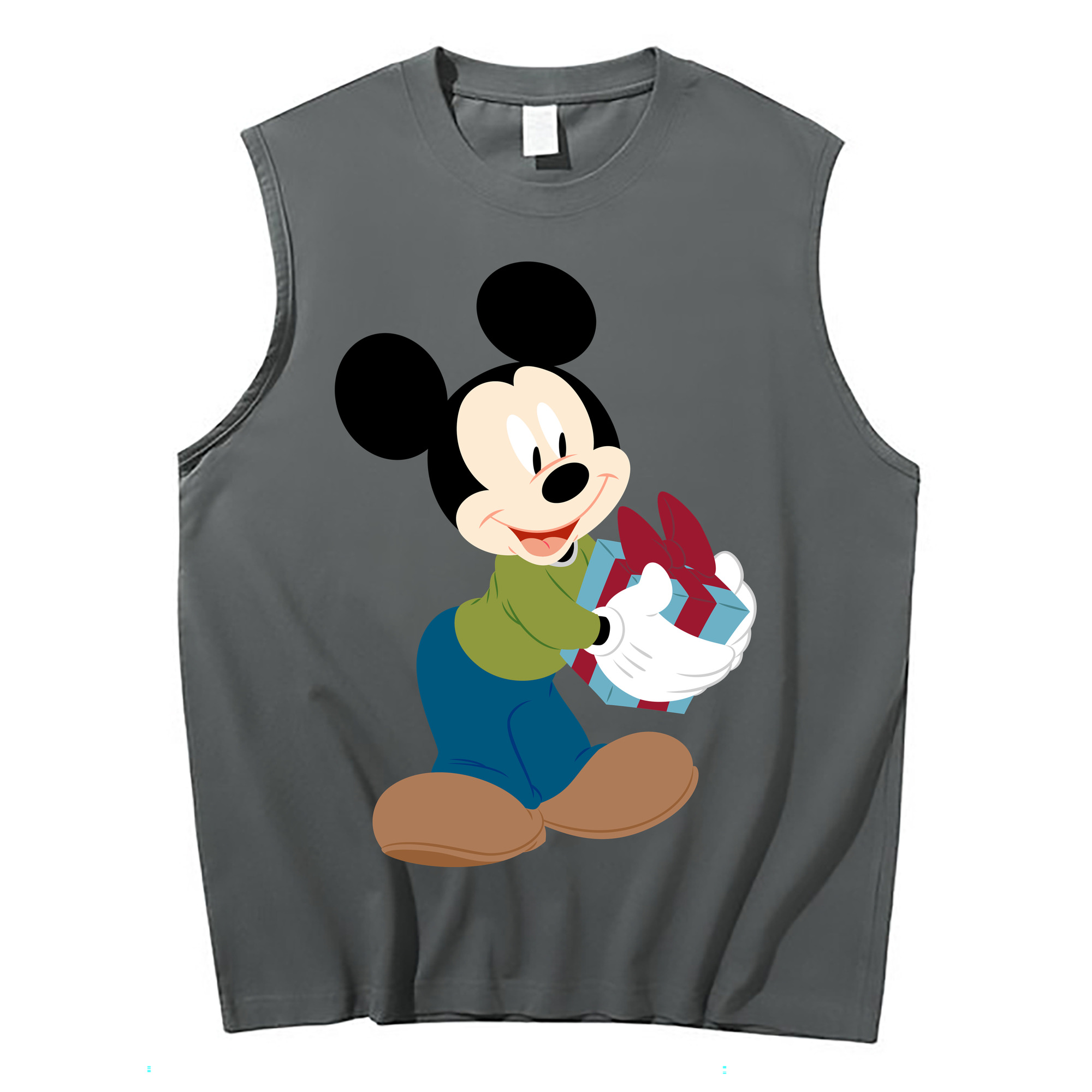 ミッキーマウス Mickey Mouse コットン100％タンクトップ（フロントプリント）